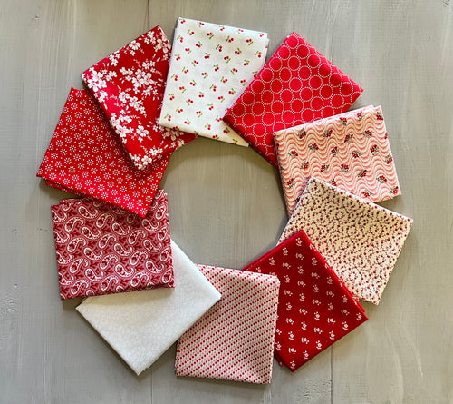 Fat Quarter Friends with Moda - Red