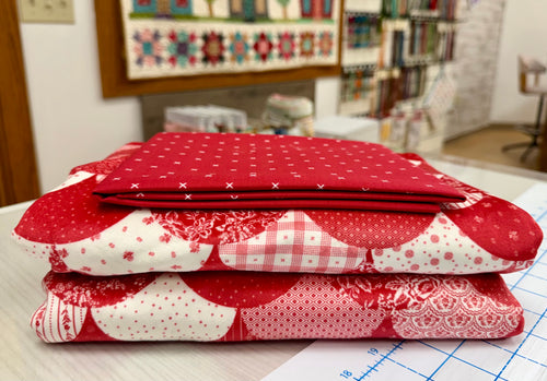 EXCLUSIVE - Double Lush Velvet Blanket Kit - Red Delicious Scallops by The RBD Designers