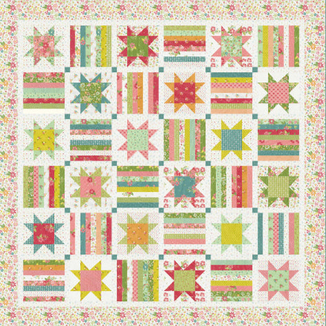 Strawberry Lemonade Getaway Quilt Kit by Sherri and Chelsi