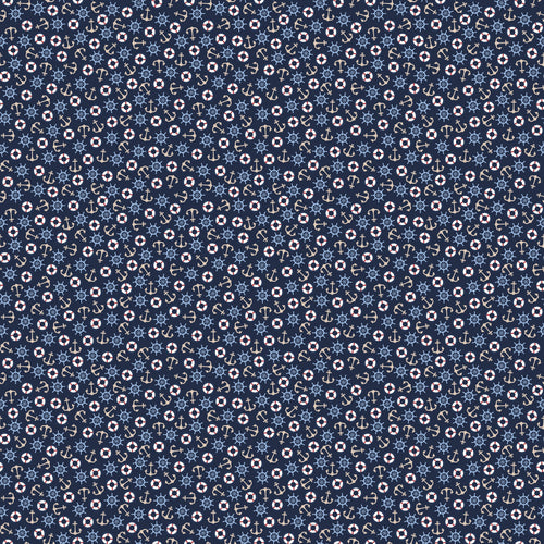 Yacht Club Toss Navy by Amanda Niederhauser