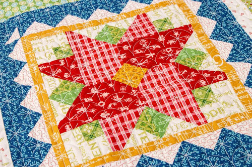 Home Town Holiday Quilt Seeds - No. 2 Poinsettia Fabric Kit by Lori Holt