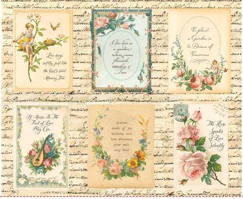 RESERVATION - Rose & Violet's Bouquet des Fleurs Rose Garden Panel by Miss Rose Sister Violet