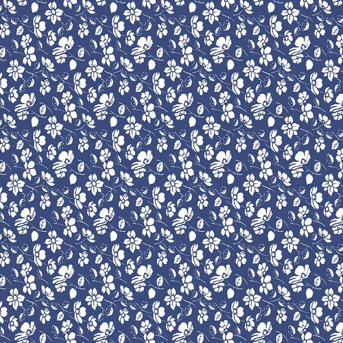 Always in Season Mono Floral Navy by American Jane