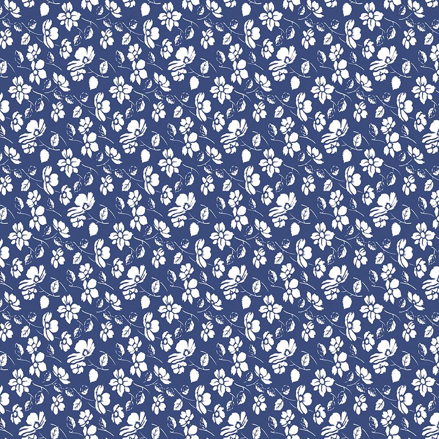 Always in Season Mono Floral Navy by American Jane