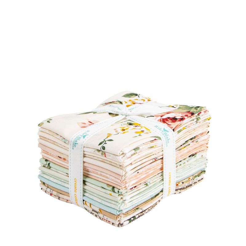 Tissu Liberty Coton Imprimé Fleurs Mauves - Fat Quarter (46x54 Cm) - Field Rose Minuit - Neuf