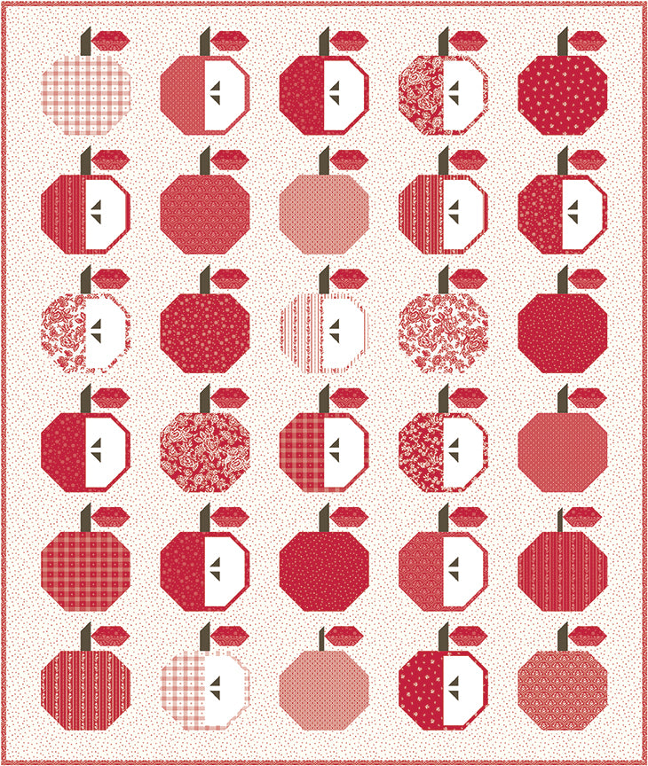 Red Delicious Apple Season Boxed Quilt Kit by Jennifer Long