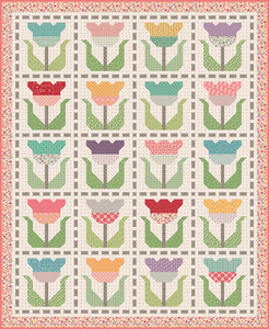 RESERVATION - Stitched Tulips Boxed Quilt Kit by Lori Holt