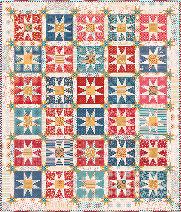 RESERVATION - Americana Spacious Skies Boxed Quilt Kit by Lori Holt