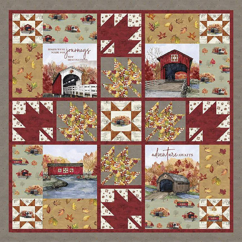 RESERVATION - Covered Bridges in Fall Fall Journeys Boxed Quilt by Tara Reed