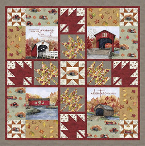 RESERVATION - Covered Bridges in Fall Fall Journeys Boxed Quilt by Tara Reed