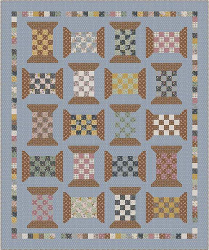 RESERVATION - Honey Locust Checkered Spools Boxed Quilt Kit by Amber Johnson