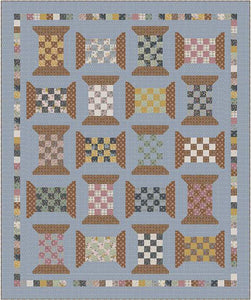 RESERVATION - Honey Locust Checkered Spools Boxed Quilt Kit by Amber Johnson