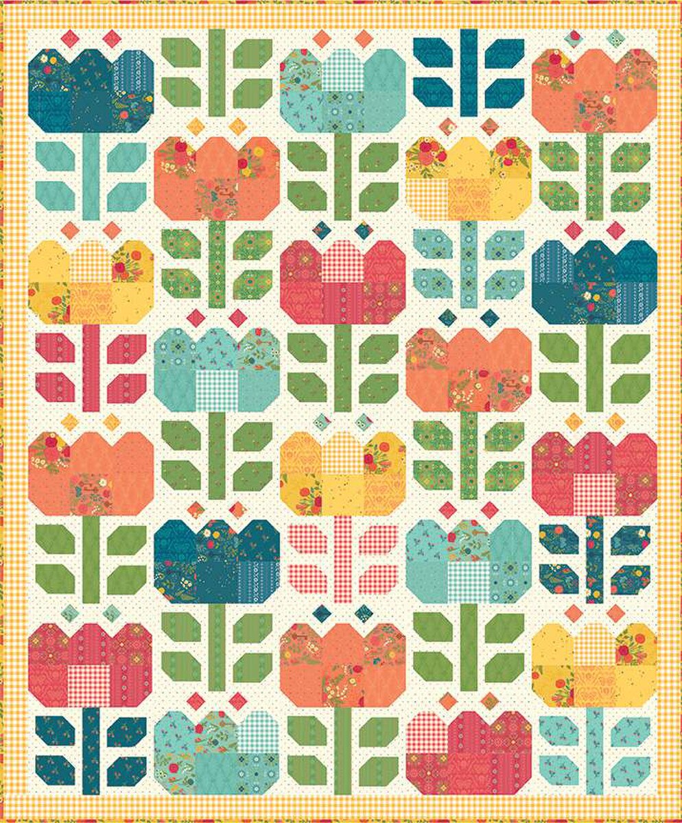 RESERVATION - First Blooms Tulip Festival Boxed Quilt Kit by Heather Peterson