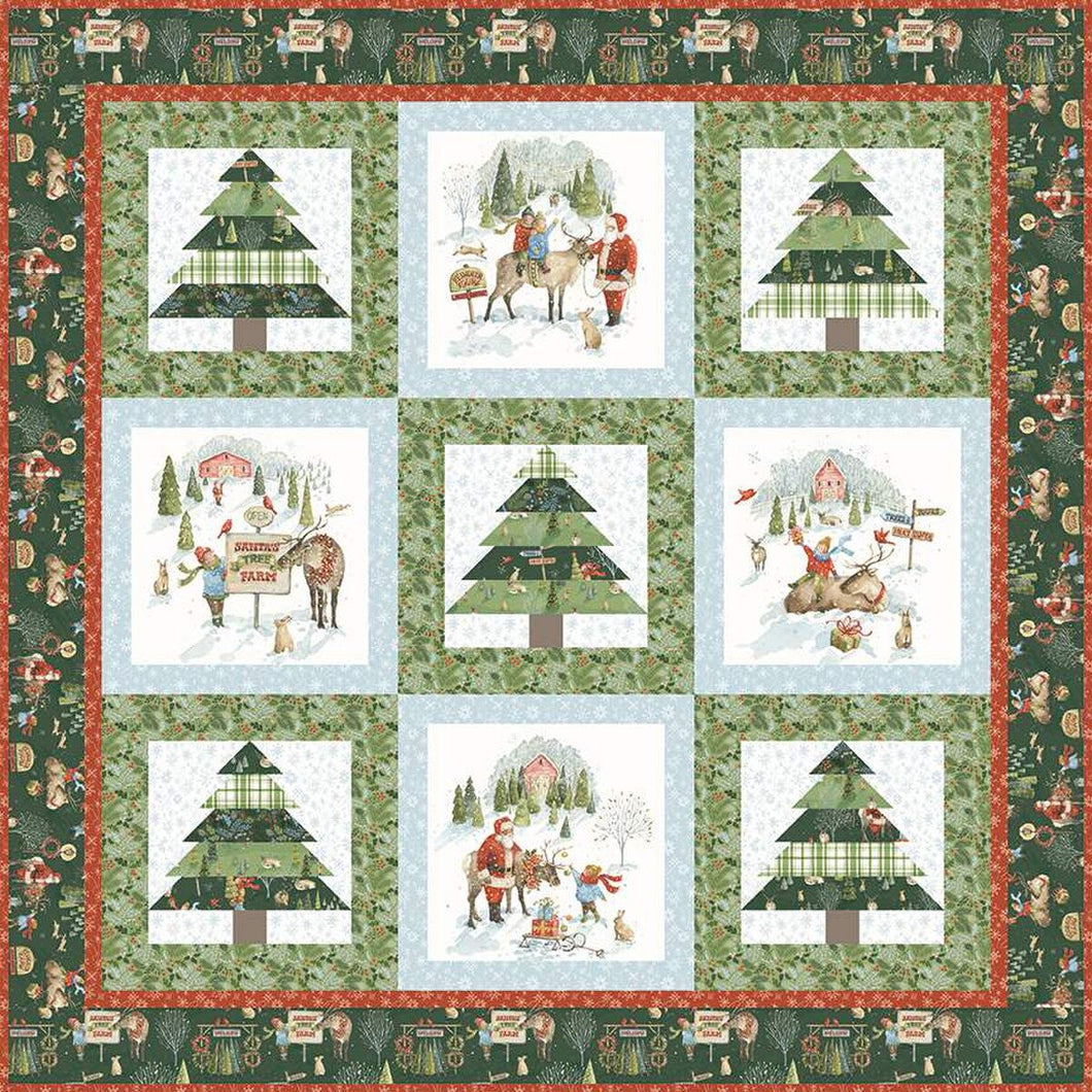 RESERVATION - Santa's Tree Farm Panel Boxed Quilt Kit by Lisa Audit