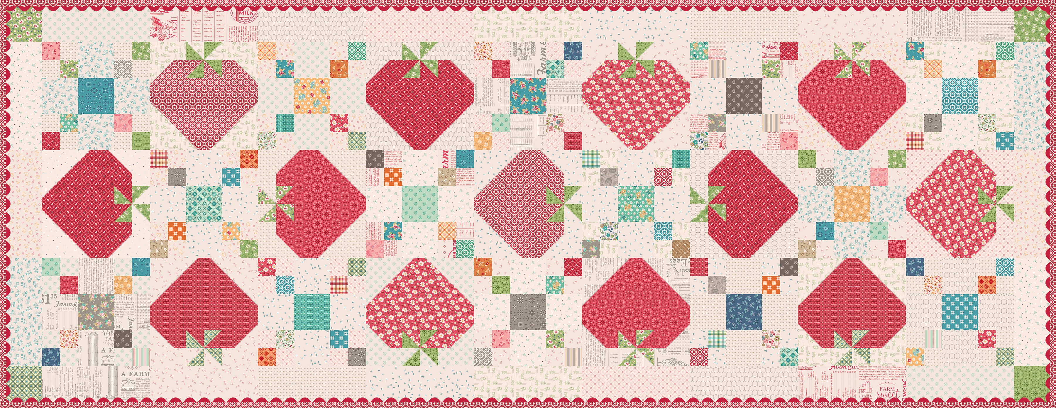 Farmer's Daughter Sweet Strawberry Patch Boxed Runner Kit by Lori