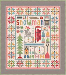 RESERVATION - Home Town Holiday Let's Make a Snowman Sew Along Quilt Kit by Lori Holt
