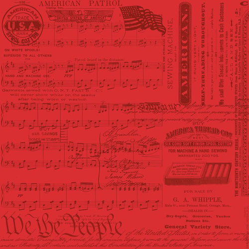 COMING SOON - Sew America Patriotic Text Red by J. Wecker Frisch