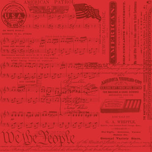 COMING SOON - Sew America Patriotic Text Red by J. Wecker Frisch