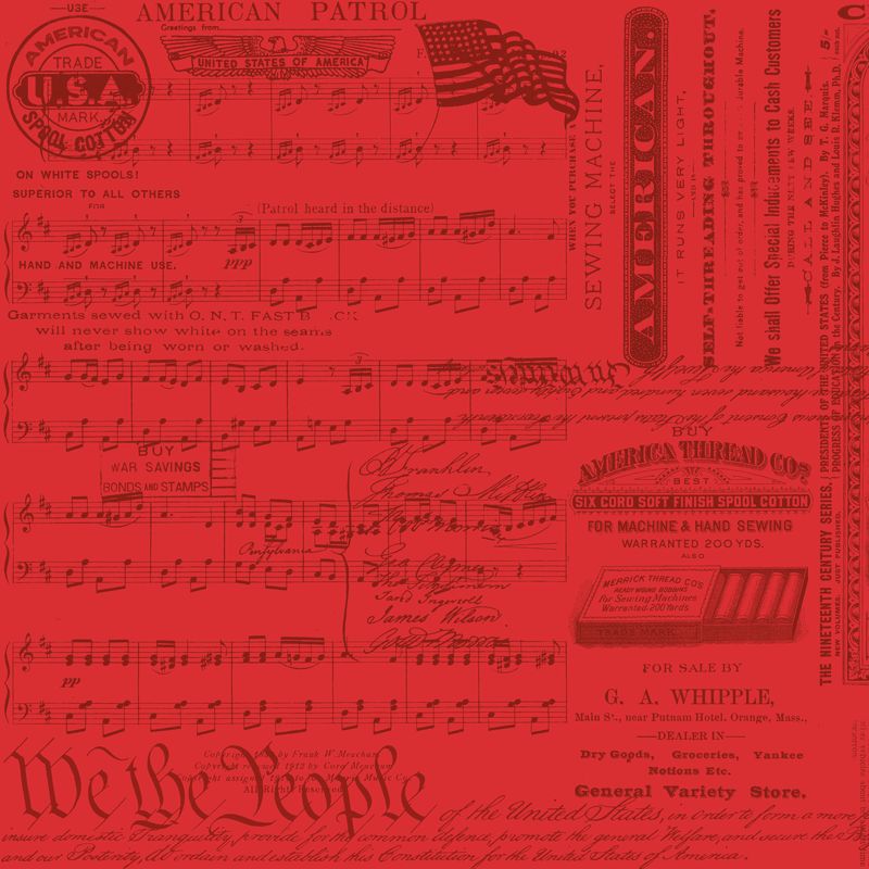 COMING SOON - Sew America Patriotic Text Red by J. Wecker Frisch