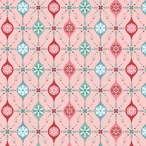 Frost and Flurry Merry Berries Pink by Sheri McCulley for Poppie Cotton