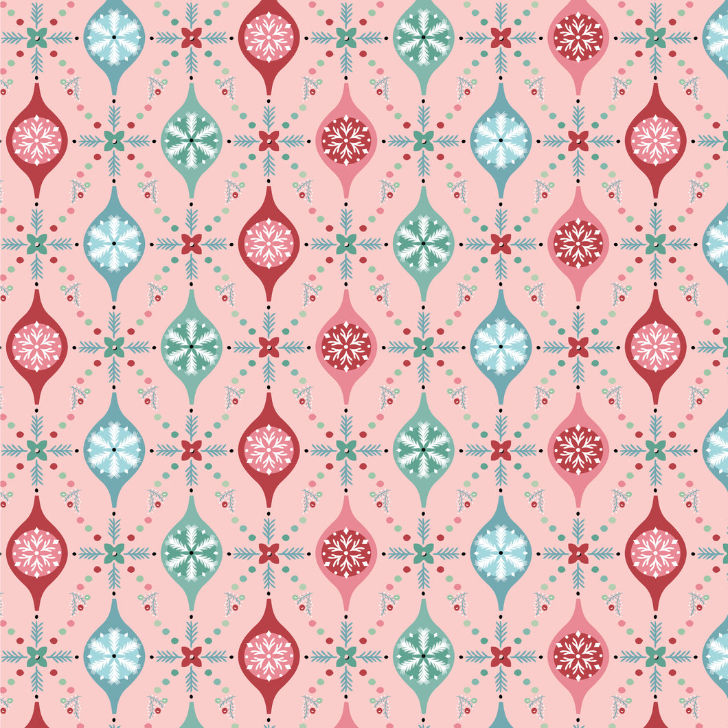 Frost and Flurry Merry Berries Pink by Sheri McCulley for Poppie Cotton