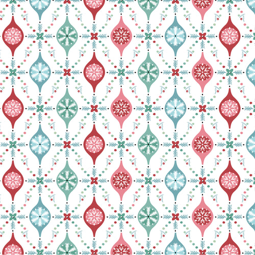 Frost and Flurry Merry Berries White by Sheri McCulley for Poppie Cotton