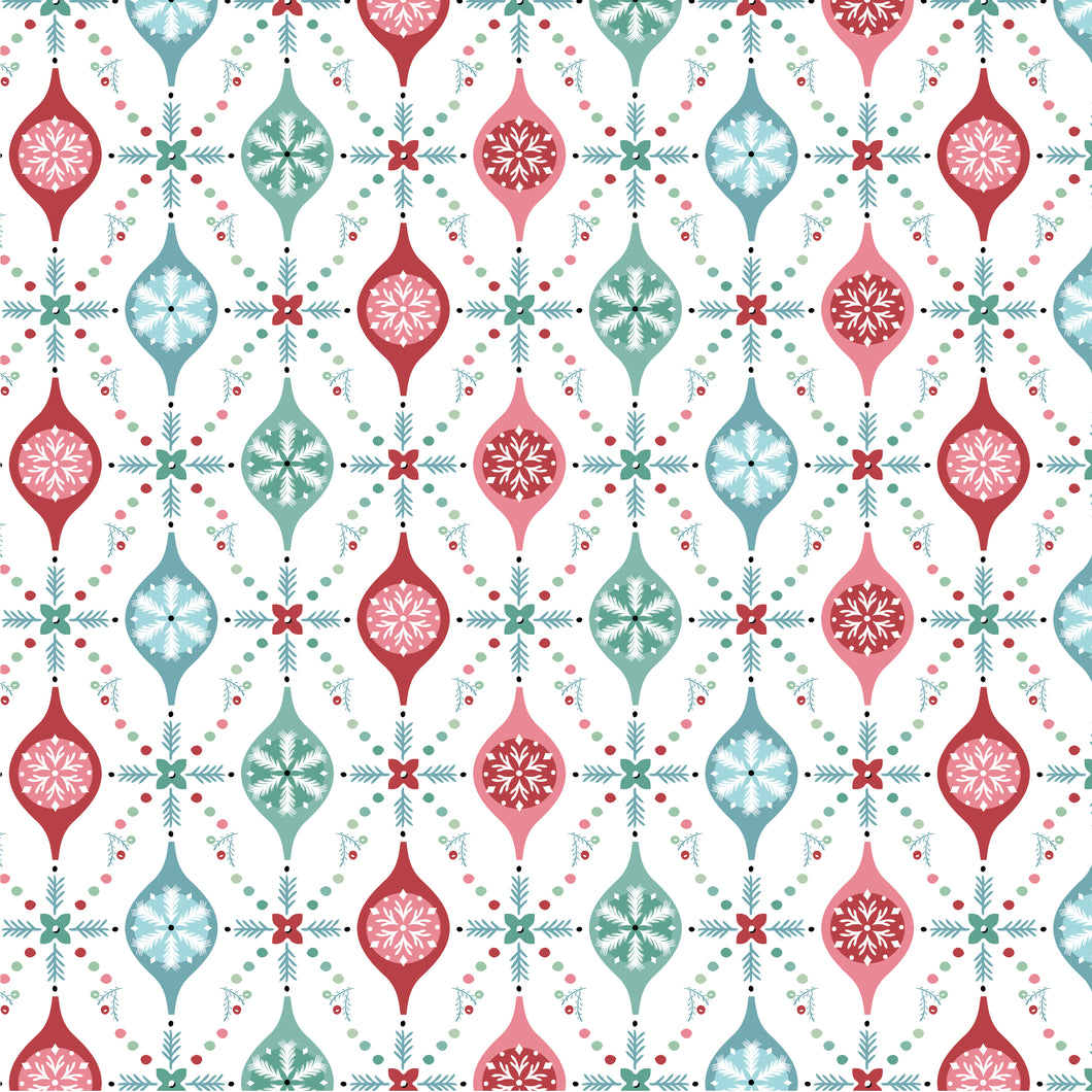 Frost and Flurry Merry Berries White by Sheri McCulley for Poppie Cotton