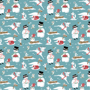 Frost and Flurry Mr & Mrs Flurry Blue by Sheri McCulley for Poppie Cotton