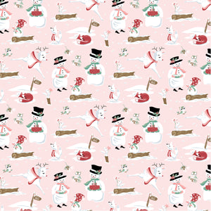 Frost and Flurry Mr & Mrs Flurry Pink by Sheri McCulley for Poppie Cotton