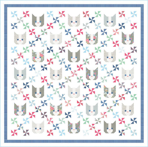 RESERVATION - A Cat Named Stitch Kittens Quilt Kit by Camille Roskelley