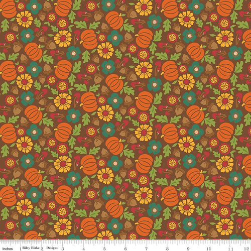 Autumn Afternoon - Pumpkins Brown by Heather Peterson