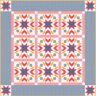 Bee Ginghams Gingham Stars Quilt Kit - Patriotic by Lori Holt
