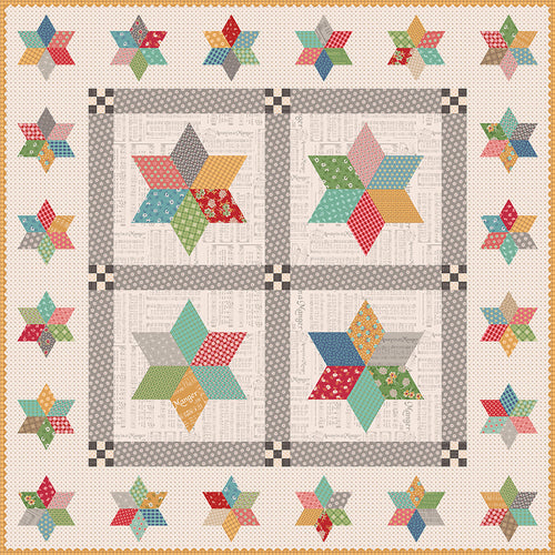 RESERVATION - Home Town Holiday Home Town Stars Quilt Kit by Lori Holt