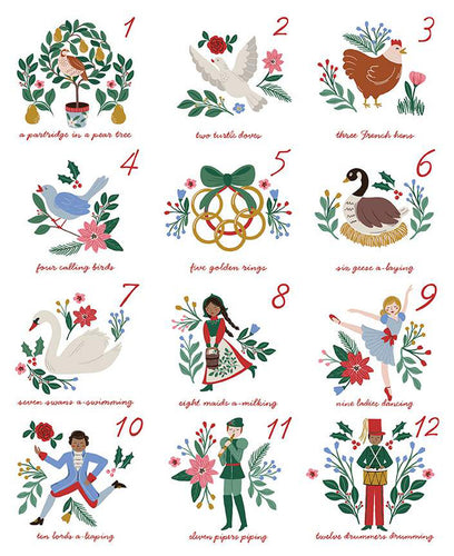 RESERVATION - A Pear-fect Christmas Twelve Days of Christmas Panel by Cayla Naylor