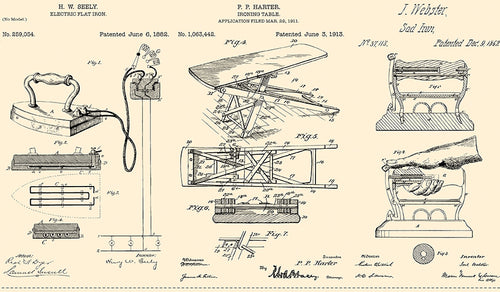 Press On Pressed Patents Panel Parchment by J. Wecker Frisch