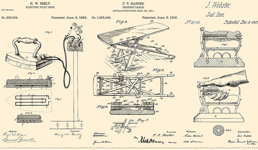 Press On Pressed Patents Panel Parchment by J. Wecker Frisch