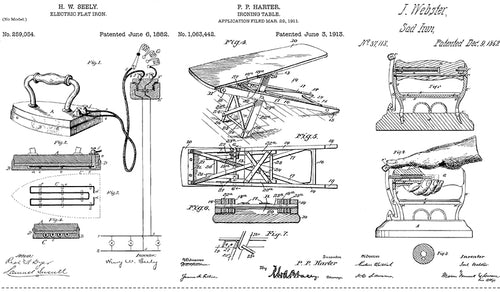 Press On Pressed Patents Panel White by J. Wecker Frisch