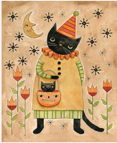 RESERVATION - Spooky Cat Panel by Teresa Kogut