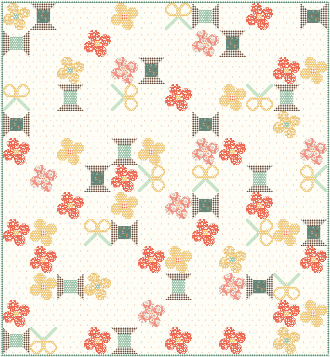 RESERVATION - Sunsetridge Snips and Blossoms Quilt Kit by Minki Kim