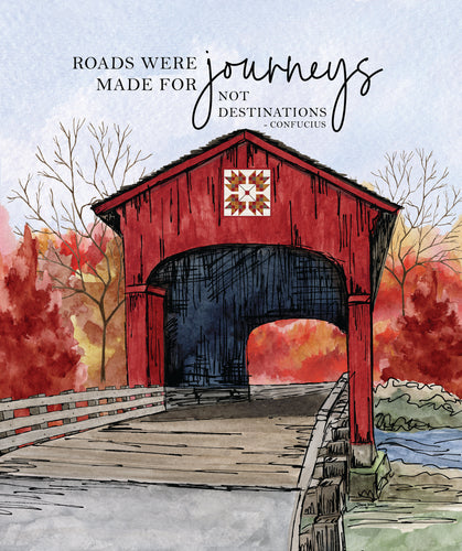 Covered Bridges in Fall Journeys Panel by Tara Reed