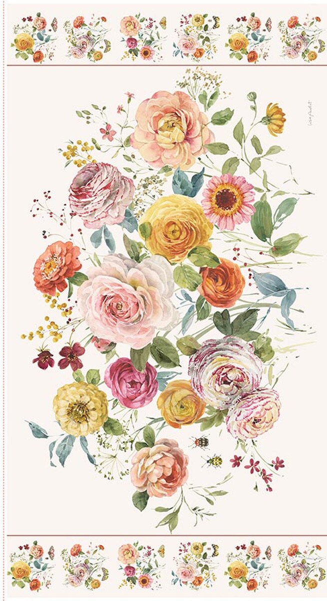 RESERVATION - Sketchbook Floral Panel by Lisa Audit