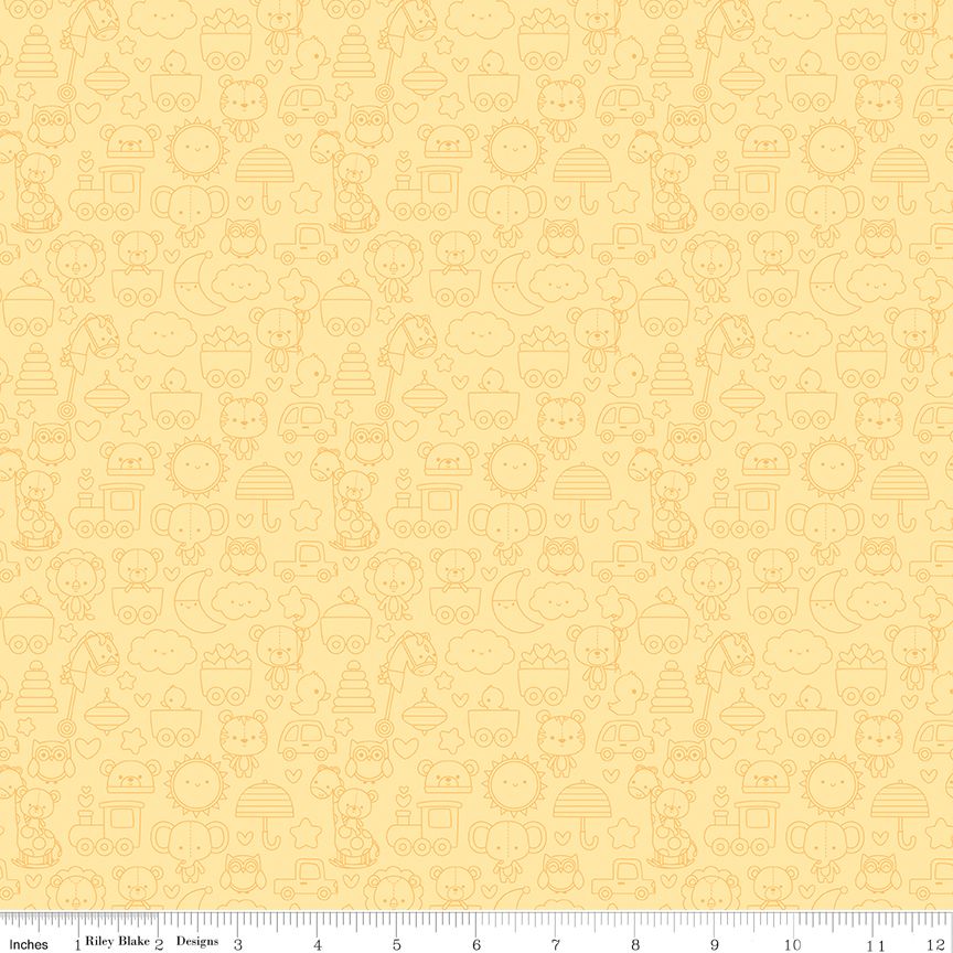 Special Delivery Tone-on-Tone Yellow by Doodlebug Design Inc.