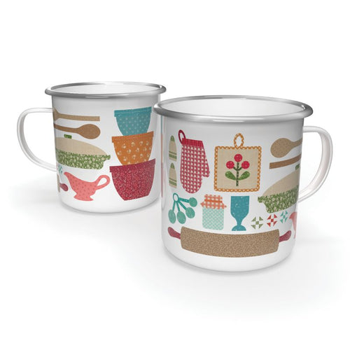 RESERVATION - Baked With Love Enamel Tin Mug by Lori Holt