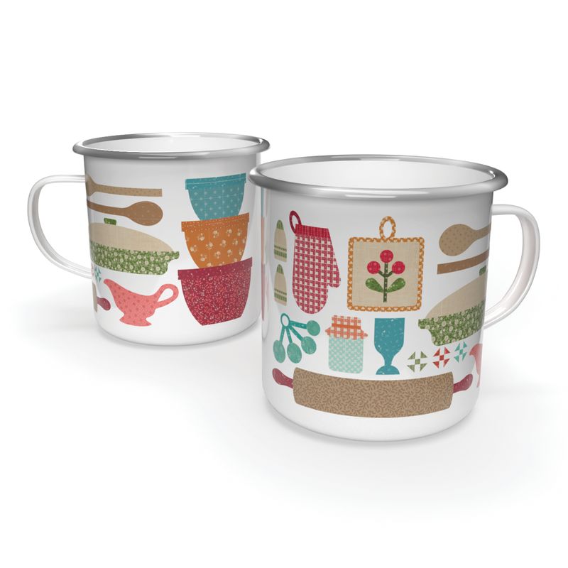 RESERVATION - Baked With Love Enamel Tin Mug by Lori Holt