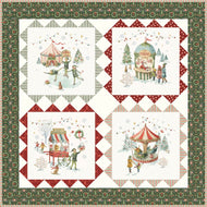 RESERVATION - Santa's Fair Whimsical Winter Fair Panel Quilt Kit by Lisa Audit