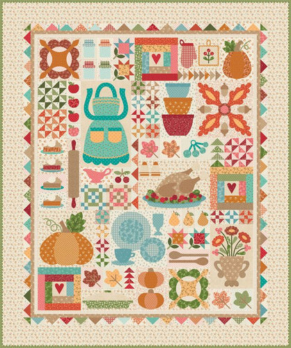RESERVATION - Baked With Love Thanksgiving at Grandma's Sew Along Quilt Kit by Lori Holt