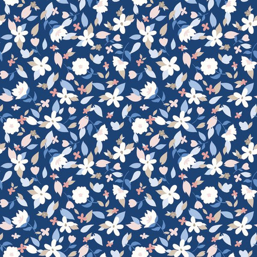 Yacht Club Flowers Blue by Amanda Niederhauser