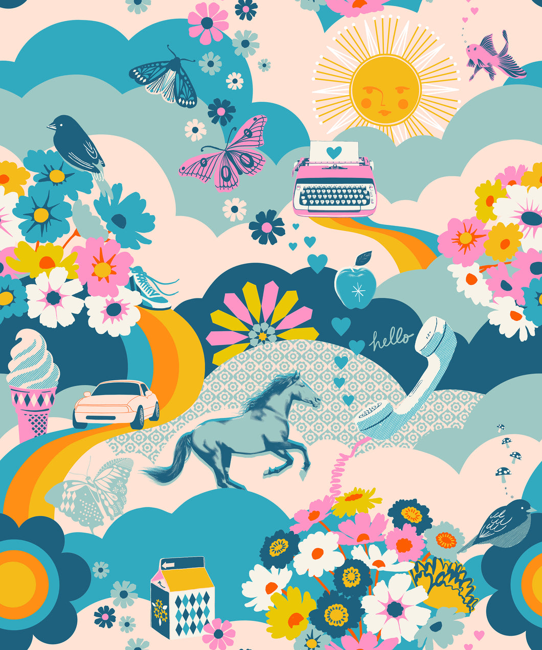 COMING SOON - Best Day Ever Retro Kitsch Teal by Melody Miller
