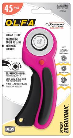 45mm Ergonomic Rotary Cutter - Magenta by Olfa
