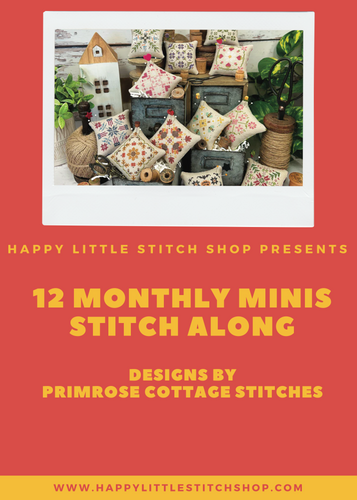 RESERVATION - 12 Monthly Minis Stitch Along by Primrose Cottage Stitches